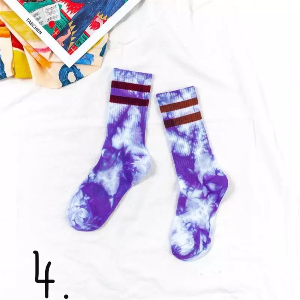Tie dye cotton tube socks (1 pair- pick a color) - Picture 8 of 16